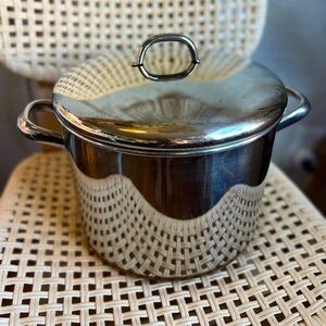 Vintage Revere Ware Stock Pot with Lid – 10 Qt Stainless Steel Copper Clinton